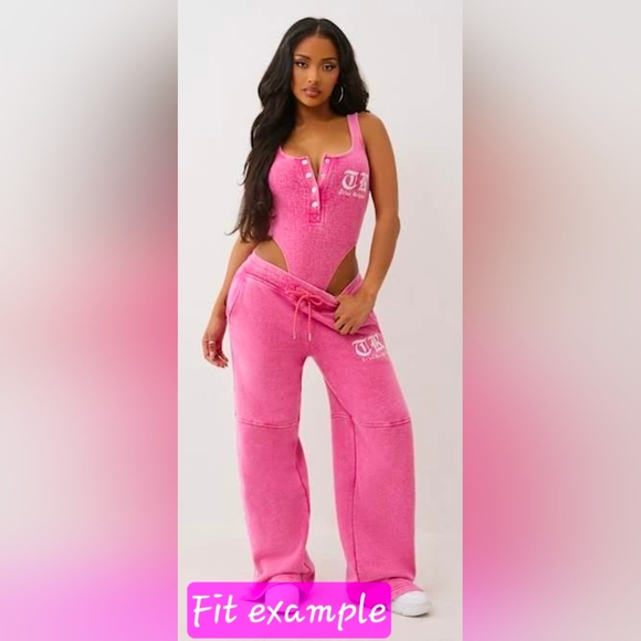 True Religion Fuchsia Vintage Wash Cami Bodysuit - Picture 11 of 11